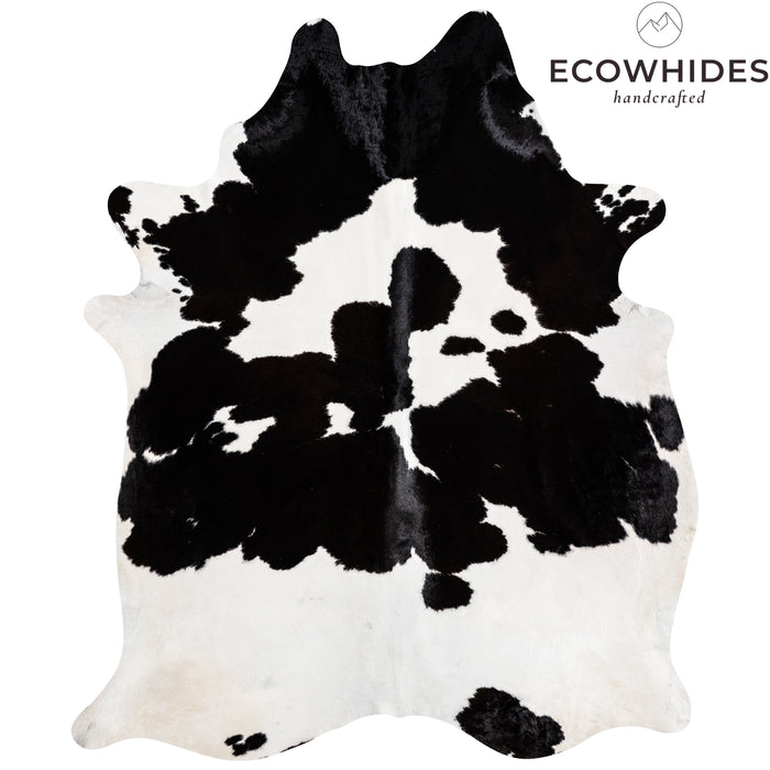 Brazilian Black and White Cowhide Rug Size 7'7" L x 6'4" W 3658