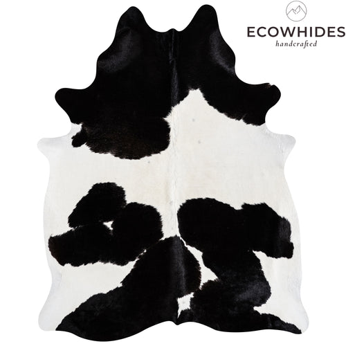 Brazilian Black and White Cowhide Rug Size 7'2" L x 5'10" W 3666