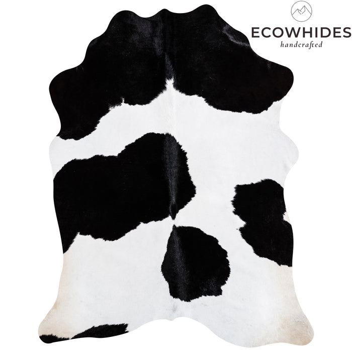 Brazilian Black and White Cowhide Rug Size 7'1" L x 5'9" W 3668