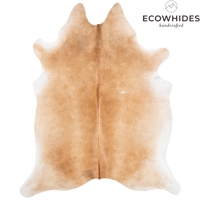 Brazilian Beige Cowhide Rug Size 7'10" L x 6'6" W 3757