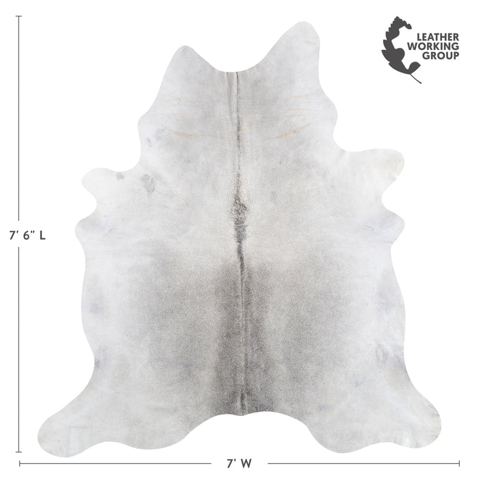 Brazilian Grey Cowhide Rug Size 7'6" L x 7'0" W 3773