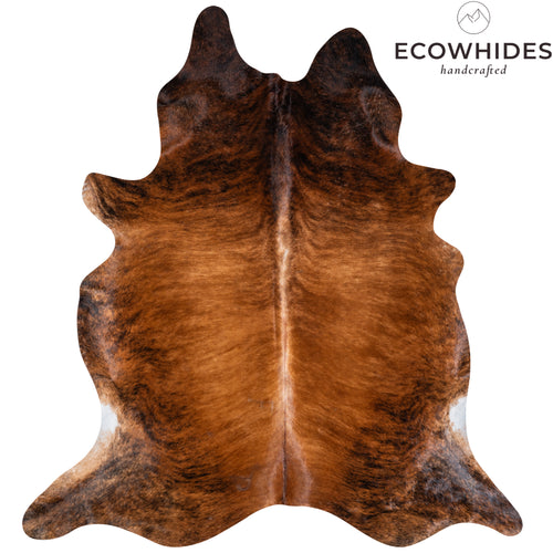 Brazilian Brindle Cowhide Rug Size 8'0" L x 7'4" W 3787