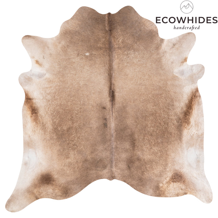 Brazilian Beige Cowhide Rug Size 6'8" L x 6'1" W 3802