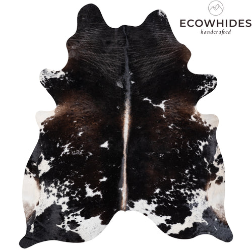 Brazilian Assorted Dark Cowhide Rug Size 7'9" L x 7'0" W 3805