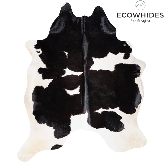 Brazilian Black and White Cowhide Rug Size 7'11" L x 6'9" W 3807