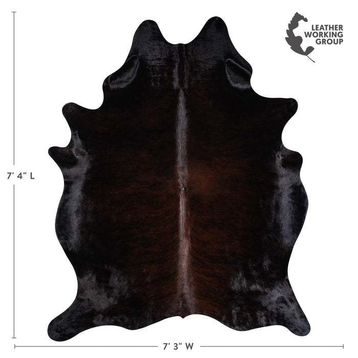 Brazilian Assorted Dark Cowhide Rug Size 7'4" L x 7'3" W 3808