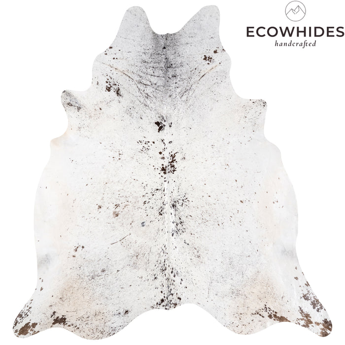 Brazilian Brown Salt and Pepper Cowhide Rug Size 7'5" L x 7'1" W 3821