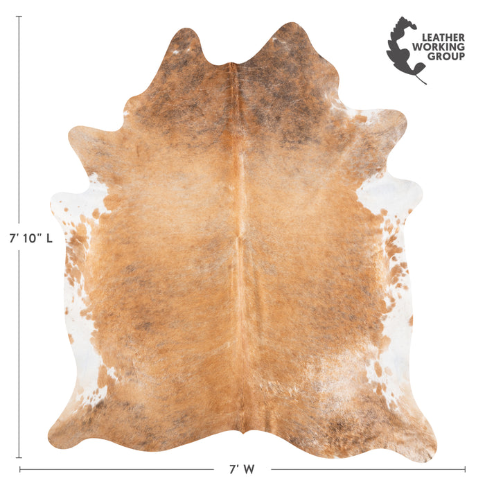 Brazilian Assorted Light Cowhide Rug Size 7'1" L x 7'0" W 3822