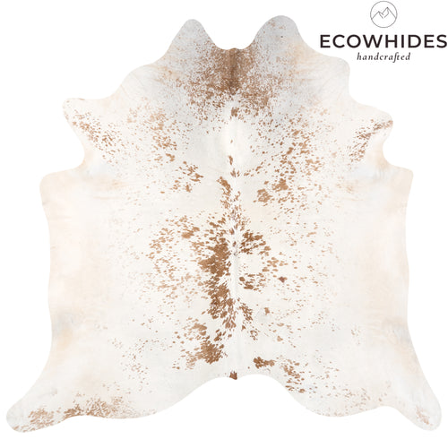 Brazilian Brown Salt and Pepper Cowhide Rug Size 6'8" L x 6'11" W 3828