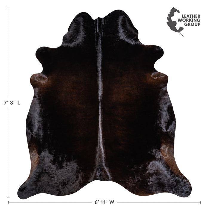 Brazilian Assorted Dark Cowhide Rug Size 7'8" L x 6'11" W 3829