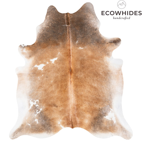 Brazilian Grey Palomino Cowhide Rug Size 7'8" L x 6'1" W 3839