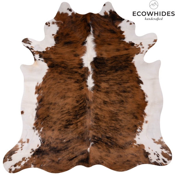 Tricolor Cowhide Rug Size 6'6'' L X 6'6'' W 4952 , Stain Resistant Fur | eCowhides