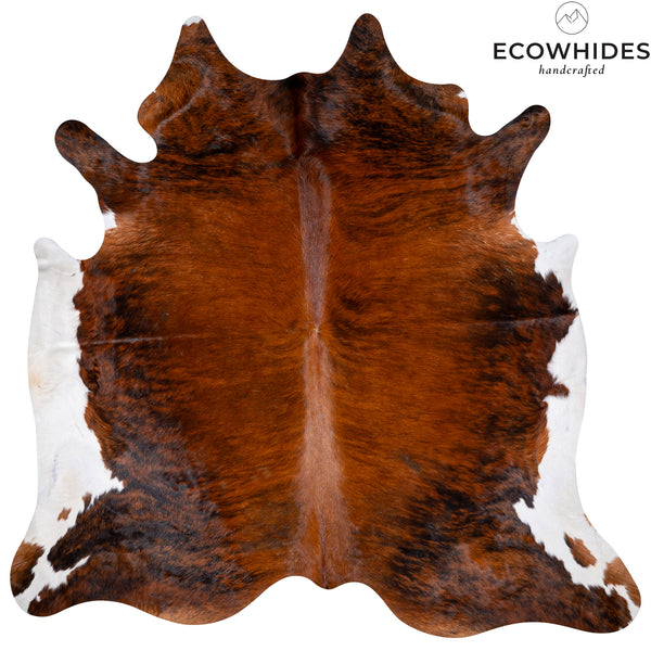 Brindle White Belly Cowhide Rug Size 7'8'' L X 7'8'' W 5222 , Stain Resistant Fur | eCowhides