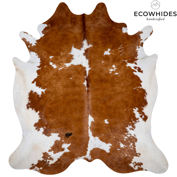 Brown And White Cowhide Rug Size 7'10'' L X 7' W 5240 , Stain Resistant Fur | eCowhides