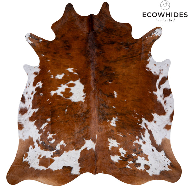 Tricolor Cowhide Rug Size 6'7'' L X 6'1'' W 5250 , Stain Resistant Fur | eCowhides