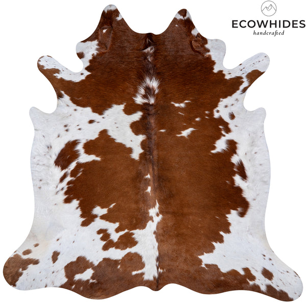 Brown And White Cowhide Rug Size 6'5'' L X 6'3'' W 5260 , Stain Resistant Fur | eCowhides