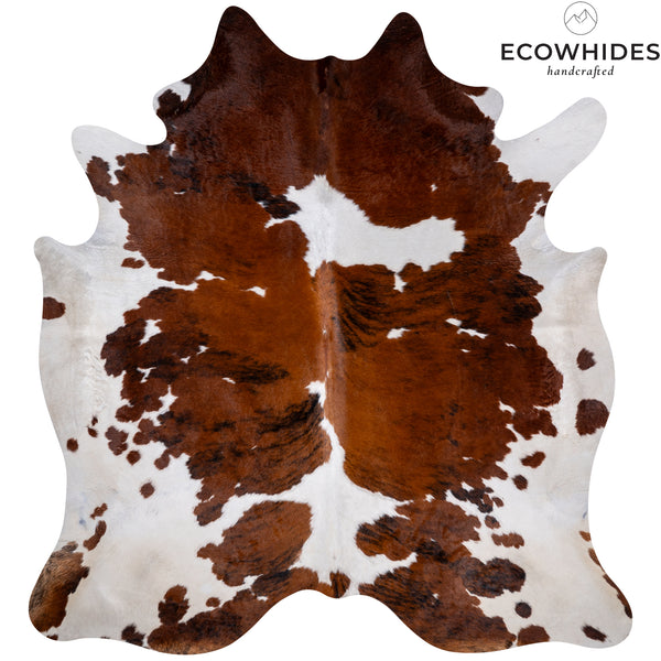 Tricolor Cowhide Rug Size 7'7'' L X 7' W 5317 , Stain Resistant Fur | eCowhides