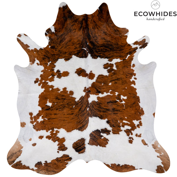 Tricolor Cowhide Rug Size 6'9'' L X 6'4'' W 5328 , Stain Resistant Fur | eCowhides