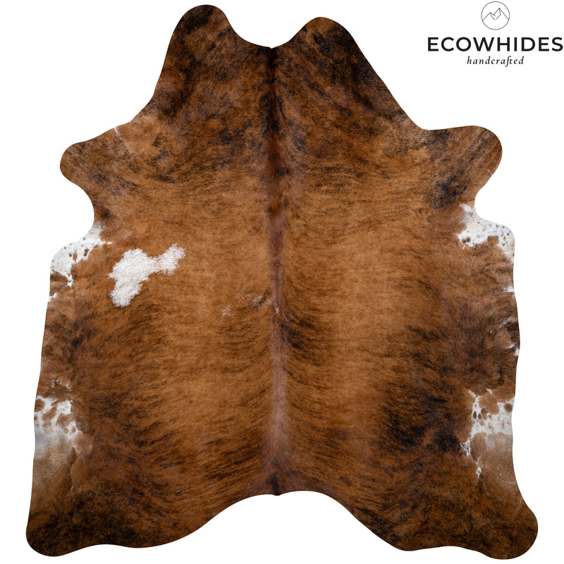 Brazilian Brindle Cowhide Rug Size 7'8" L x 7'5" W 5826