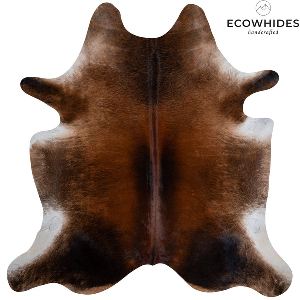 Brazilian Chocolate Cowhide Rug Size 6'9" L x 6'7" W 5939