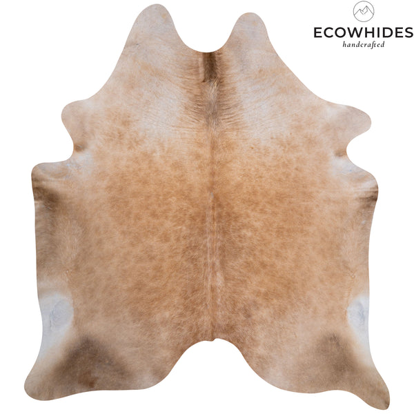 Brazilian Beige Cowhide Rug Size 6'11" L x 6'4" W 5959