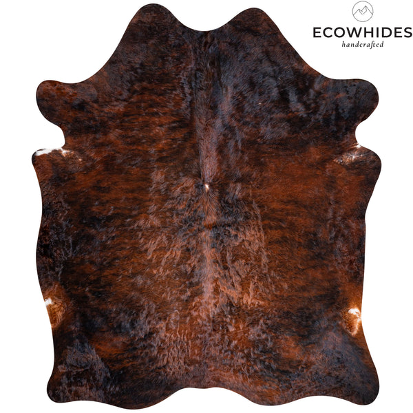 Brazilian Dark Brindle Cowhide Rug Size 7'6" L x 6'1" W 6021