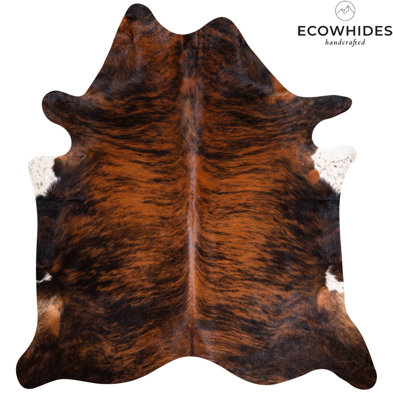 Brazilian Brindle Cowhide Rug Size 7'0" L x 6'7" W 6118