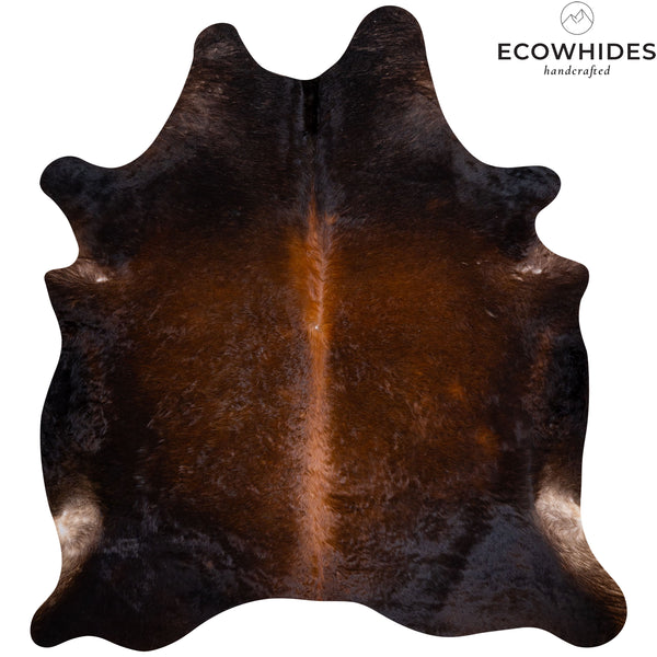 Brazilian Chocolate Cowhide Rug Size 7'2" L x 6'10" W 6186