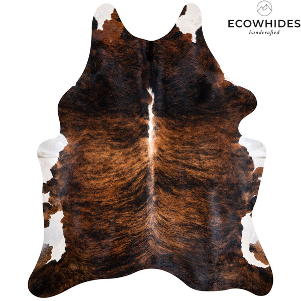 Brazilian Brindle Cowhide Rug Size 7'10" L x 6'8" W 6187