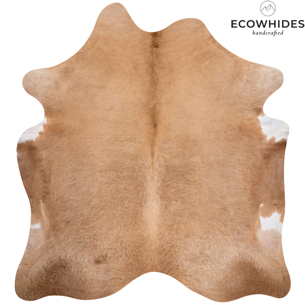 Brazilian Beige Cowhide Rug Size 7'1" L x 6'9" W 6203