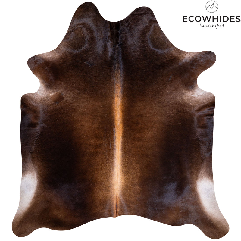 Brazilian Chocolate Cowhide Rug Size 6'10" L x 6'6" W 6206