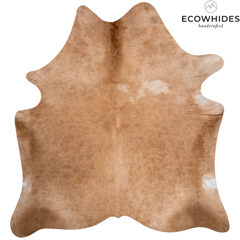 Brazilian Beige Cowhide Rug Size 6'11" L x 6'9" W 6209