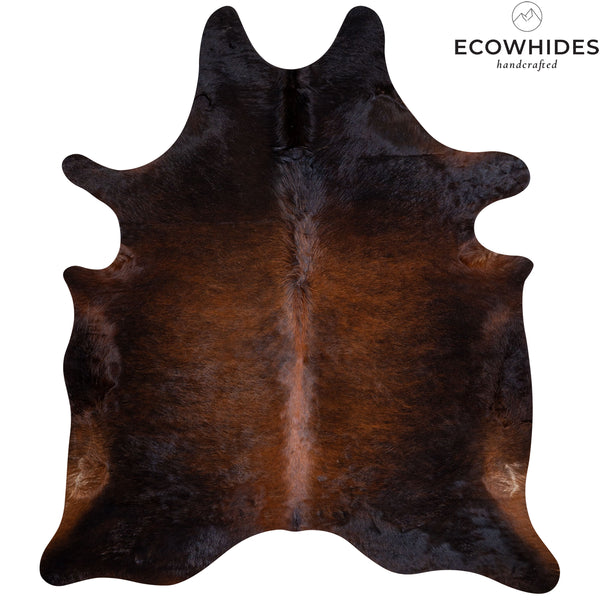 Brazilian Chocolate Cowhide Rug Size 7'2" L x 6'6" W 6226