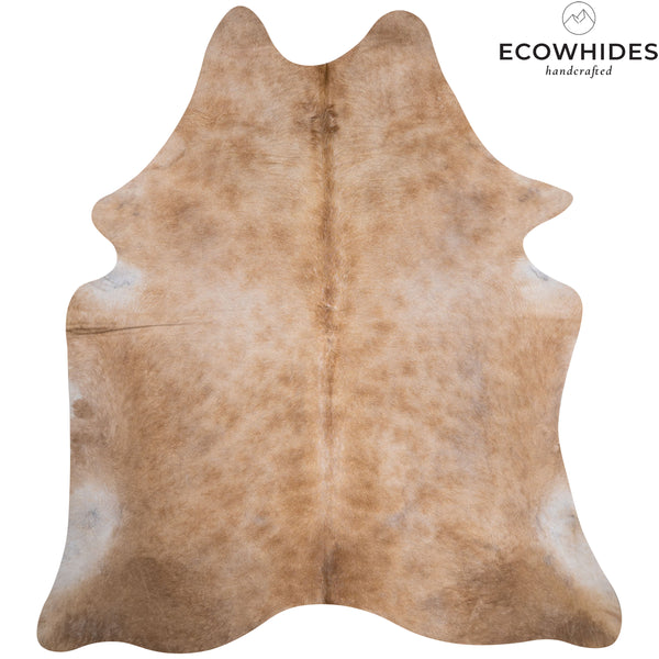 Brazilian Beige Cowhide Rug Size 7'2" L x 6'5" W 6234