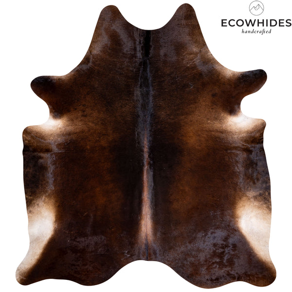 Brazilian Chocolate Cowhide Rug Size 7'6" L x 7'1" W 6285