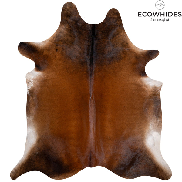 Brazilian Brown Cowhide Rug Size 7'9" L x 6'11" W 6289