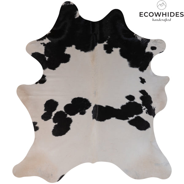 Brazilian Black and White Cowhide Rug Size 7'1" L x 7'6" W 6800