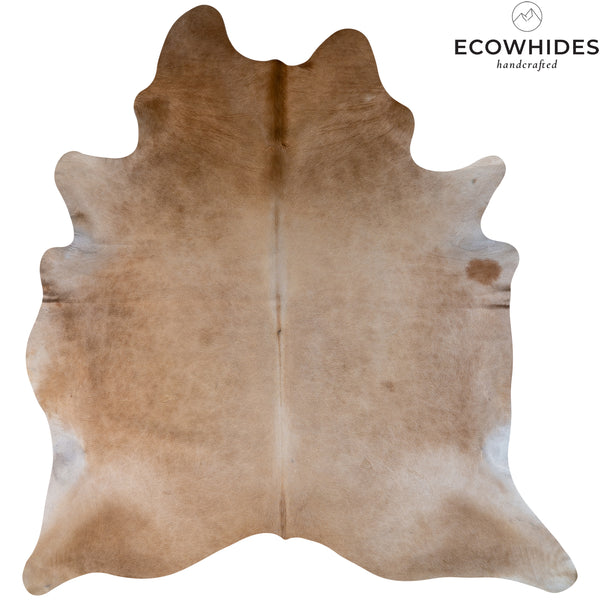 Brazilian Beige Cowhide Rug Size 7'1" L x 6'8" W 6843