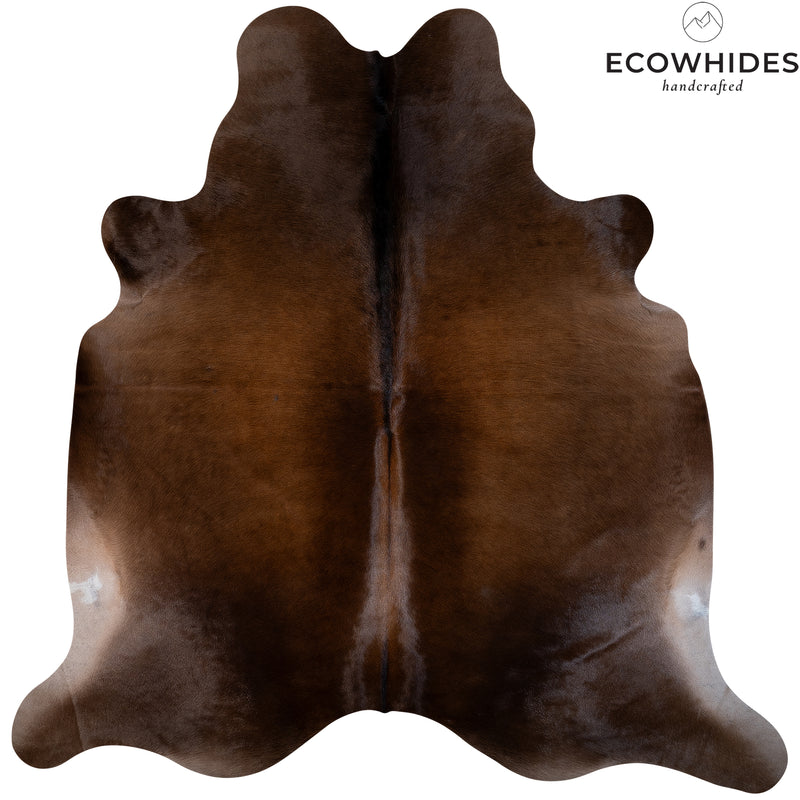 Brazilian Chocolate Cowhide Rug Size 6'10" L x 7' W 6851