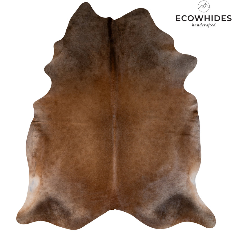 Brazilian Brown Cowhide Rug Size 7'2" L x 6'8" W 6859