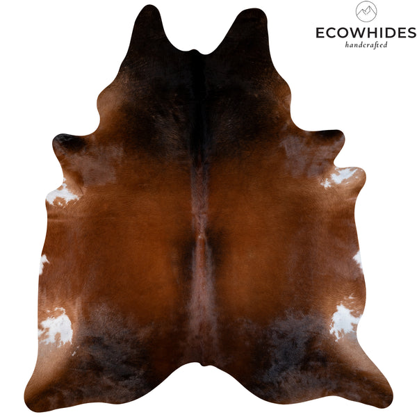 Brazilian Chocolate Cowhide Rug Size 7'5" L x 6'9" W 6861