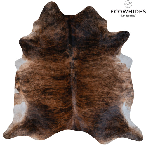 Brazilian Brindle Cowhide Rug Size 7'3" L x 7'6" W 6901