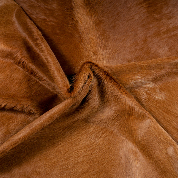 Brazilian Brown Cowhide Rug Size 7'4" L x 6'11" W 6905