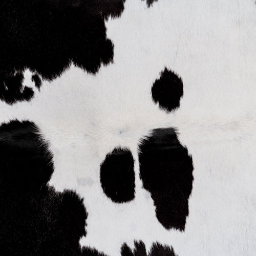 Brazilian Black and White Cowhide Rug Size 7'10" L x 6'10" W 6906