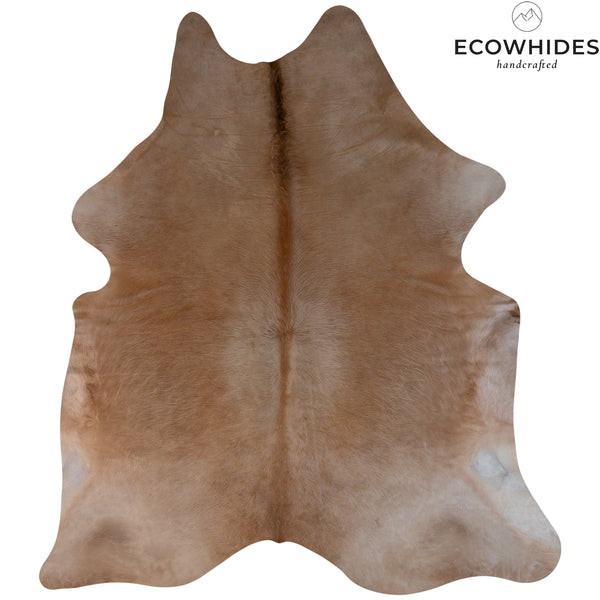 Brazilian Beige Cowhide Rug Size 7'4" L x 6'7" W 6932