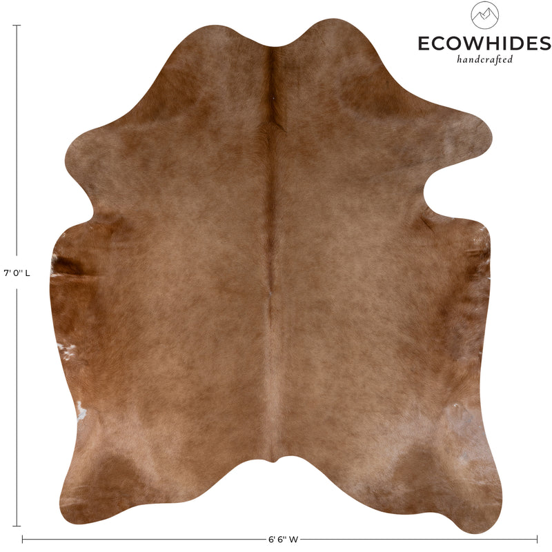 Brazilian Beige Cowhide Rug Size 7' L x 6'6" W 6937