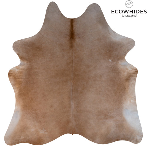 Brazilian Beige Cowhide Rug Size 6'10" L x 6'9" W 6982