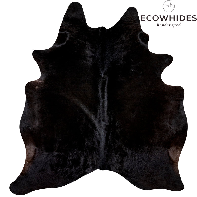 Brazilian Black Cowhide Rug Size 6'4" L x 5'2" W 7203