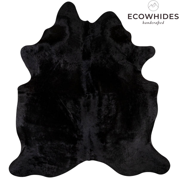 Brazilian Black Cowhide Rug Size 7'1" L x 6'3" W 7204