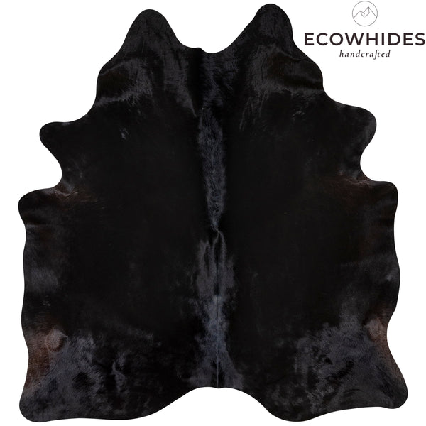 Brazilian Black Cowhide Rug Size 6'9" L x 6'1" W 7205